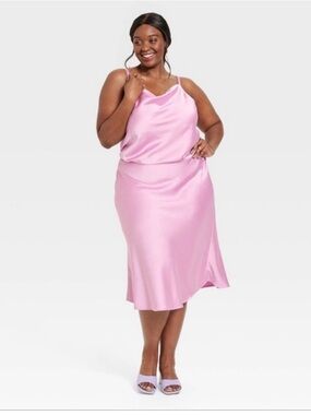 Ava & Viv Light Pink Midi Dress